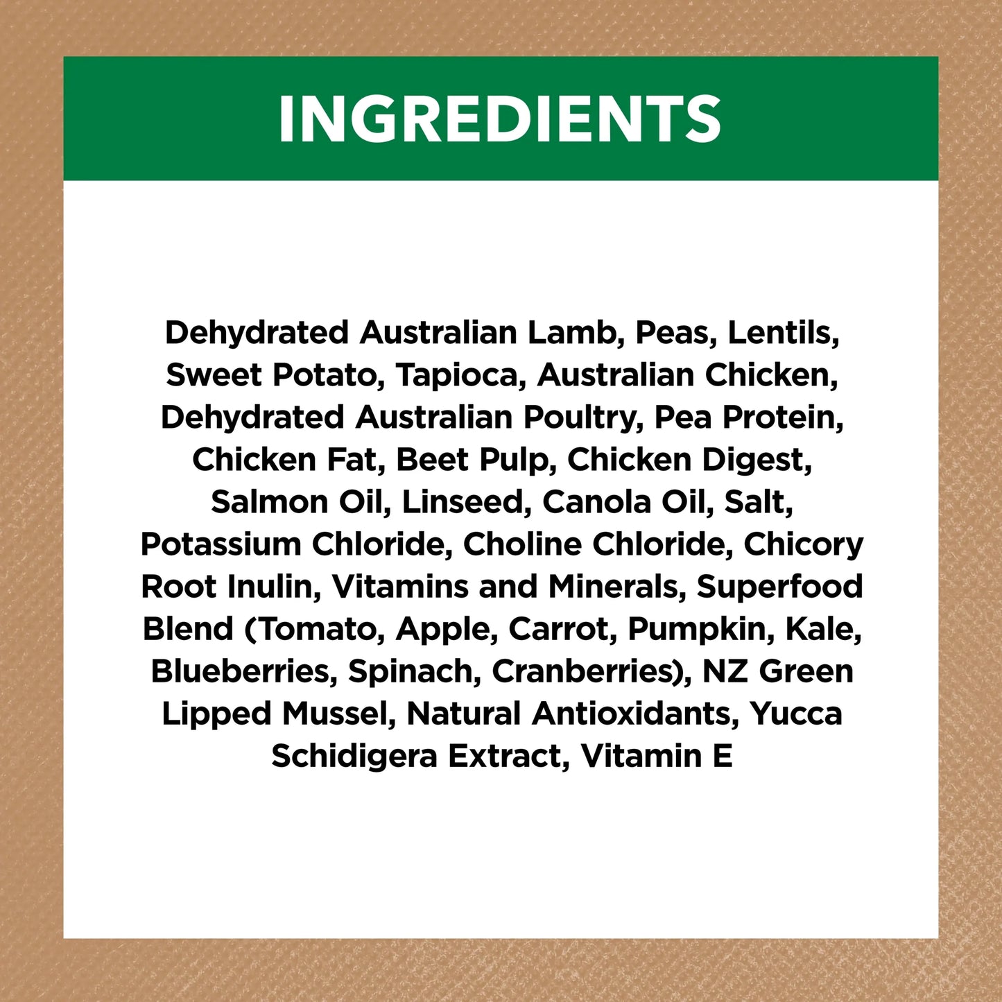 Adult Dog Food -  Large Breed – GRAIN FREE – Lamb