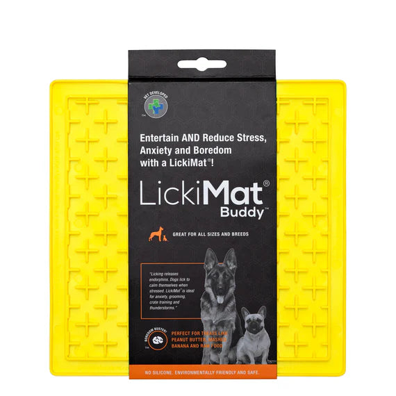 LickiMat Pastel Playdate in yellow colourway