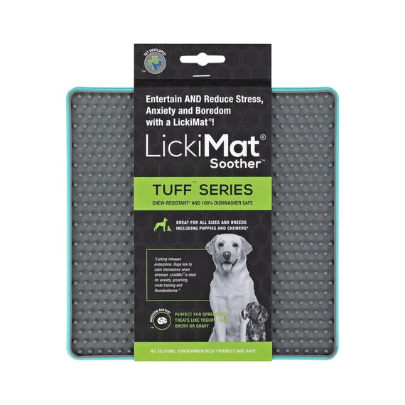 LickiMat Soother Tuff mat in turquoise