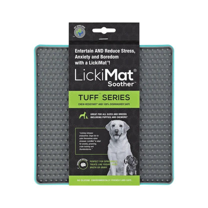 LickiMat Soother Tuff mat in turquoise