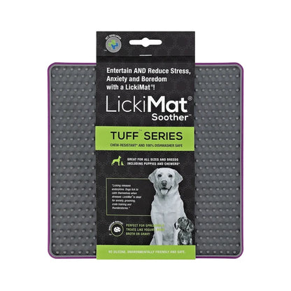 LickiMat Soother Tuff mat in purple