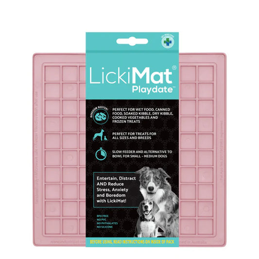 LickiMat Pastel Playdate in guava colourway