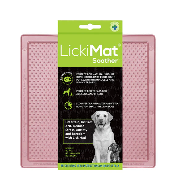 LickiMat Pastel Soother in guava colourway