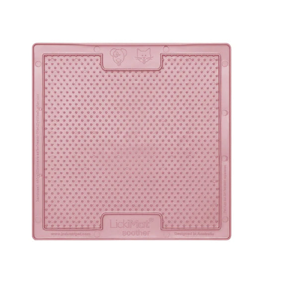 Close-up of LickiMat Pastel Soother guava texture
