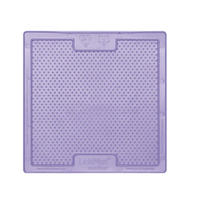 Close-up of LickiMat Pastel Soother lavender texture