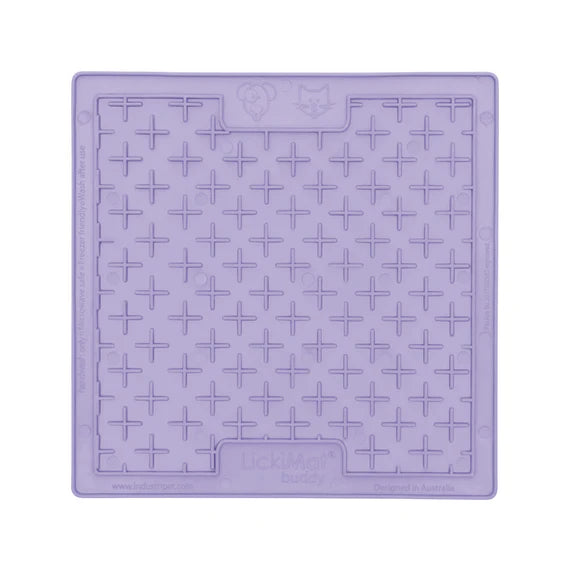 Close-up of LickiMat Pastel Playdate lavender texture