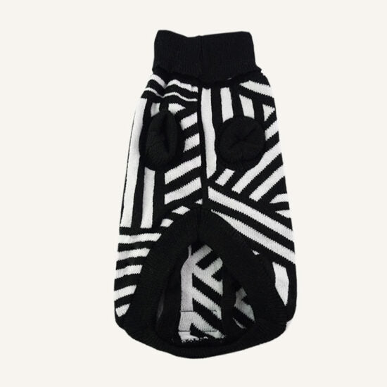 Dan & Sam Abstract dog jumper front detail
