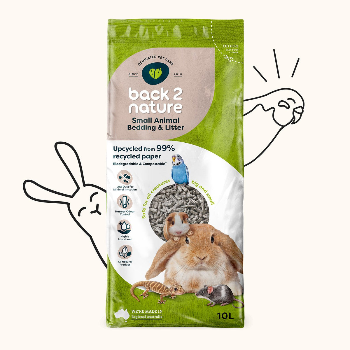 Fibrecycle Back-2-Nature small animal bedding pack range