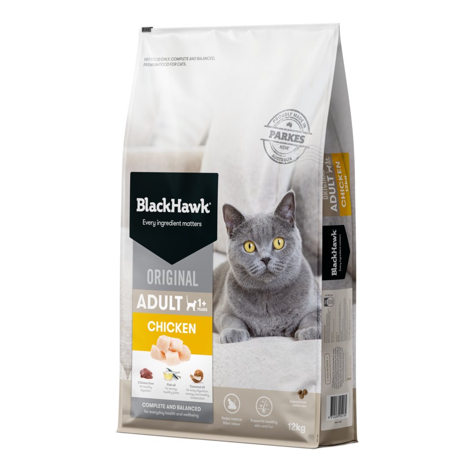 Black Hawk Adult Cat Chicken 12kg front of pack