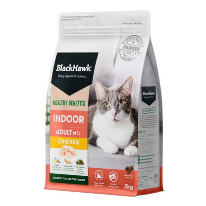 Black Hawk Healthy Benefits Indoor Chicken cat food 2kg bag