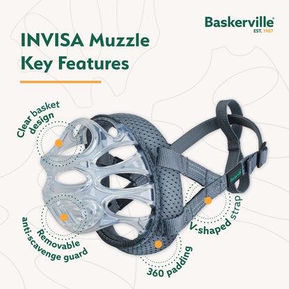 Baskerville INVISA muzzle with removable anti-scavenging guard