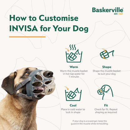 Baskerville INVISA padded basket muzzle detail
