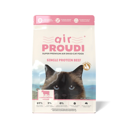 Proudi - Air Dried Cat Food Single Protein Beef Super Premium High-Protein Diet