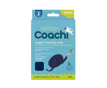Close-up of Coachi puppy training line webbing