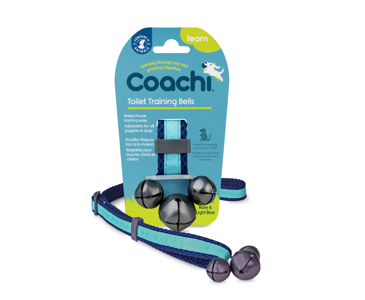 Company of Animals Coachi Toilet Training Bells hanging on a door
