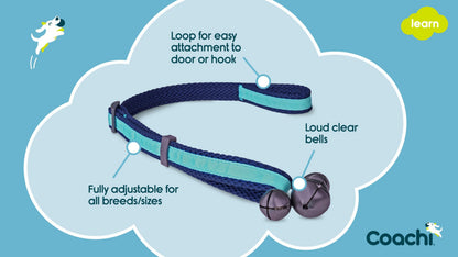 Coachi Toilet Training Bells shown in use during training