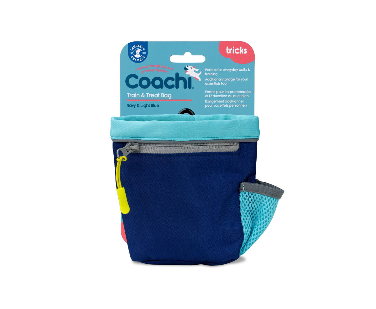 Coachi treat bag in navy and light blue