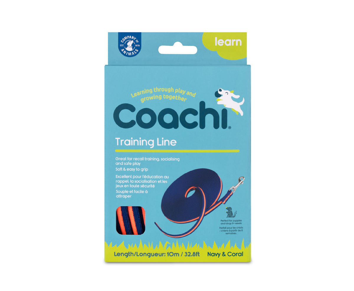 Coachi training line in navy and coral colourway