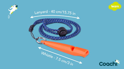 Coachi training whistle coral with clip detail