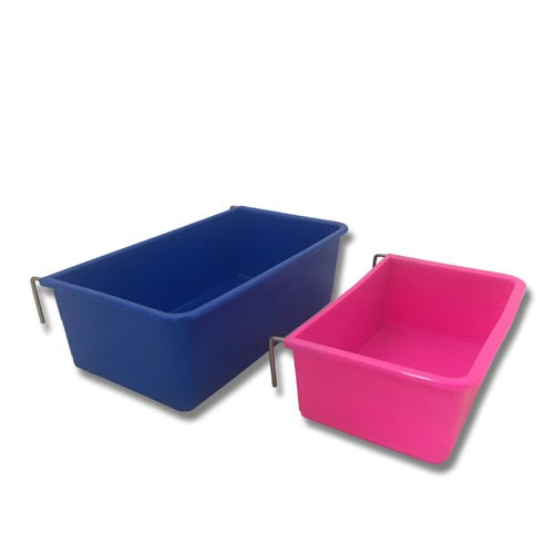 Coop Feeder small rectangle cup for bird cages and crates