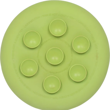 LickiMat UFO in green close-up of suction cups