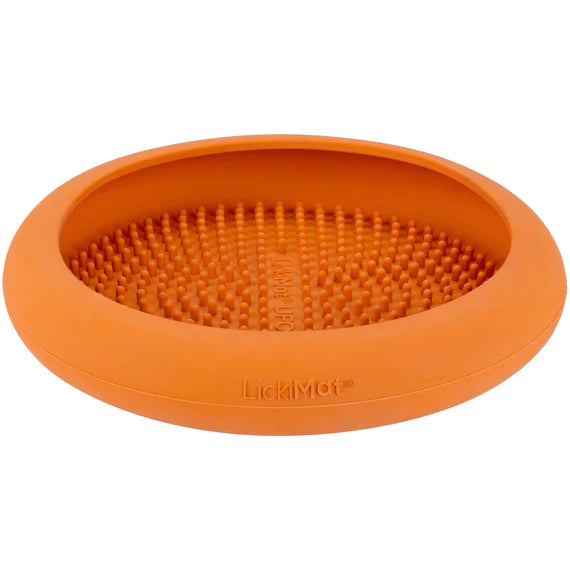LickiMat UFO in orange close-up view