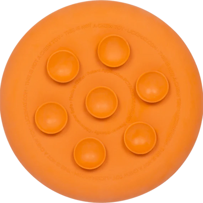 LickiMat UFO in orange close-up of texture