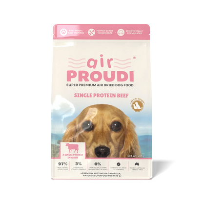 Proudi - Air Dried Dog Food Single Protein Beef Super Premium Complete Meal