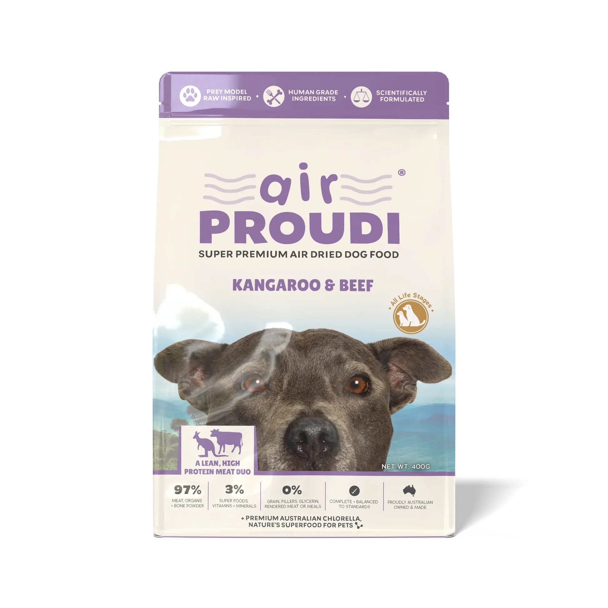 Proudi - Air Dried Dog Food Kangaroo & Beef Super Premium Complete Meal