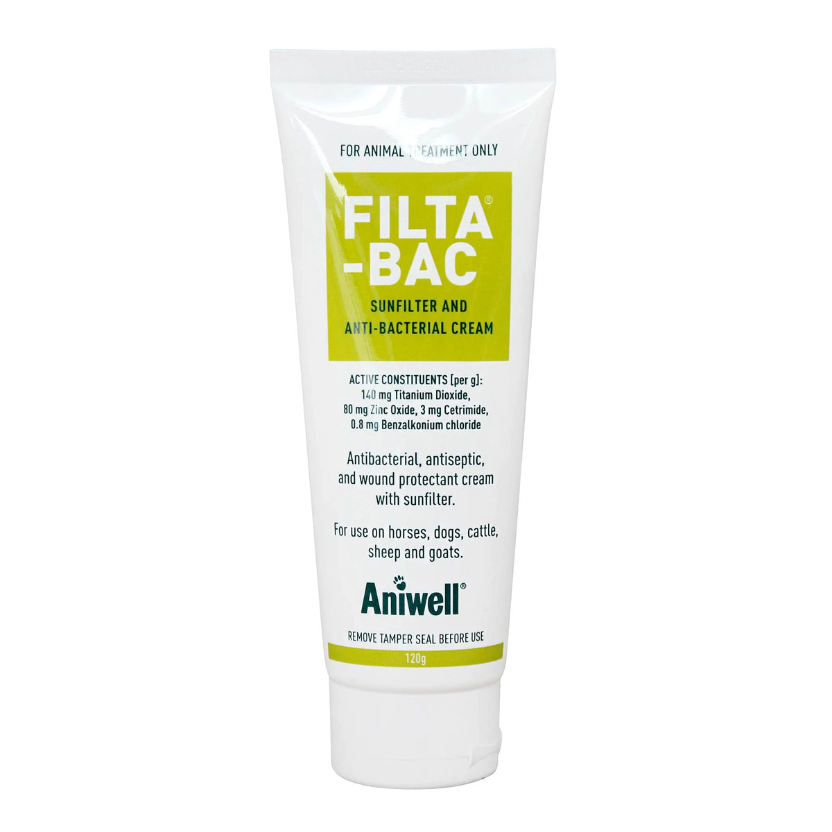 Filta-Bac Sunfilter and Anti-Bacterial Cream 120g tube