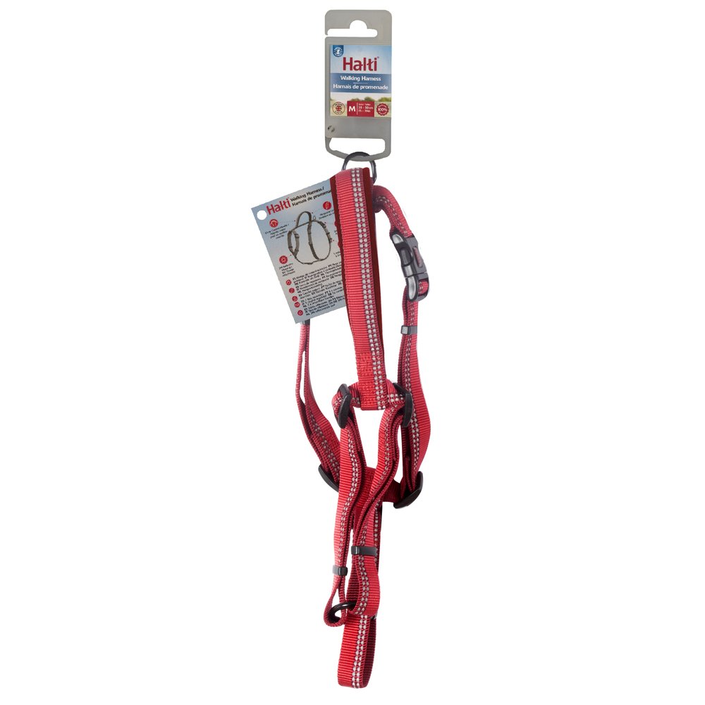 Halti Walking Harness red retail packaging