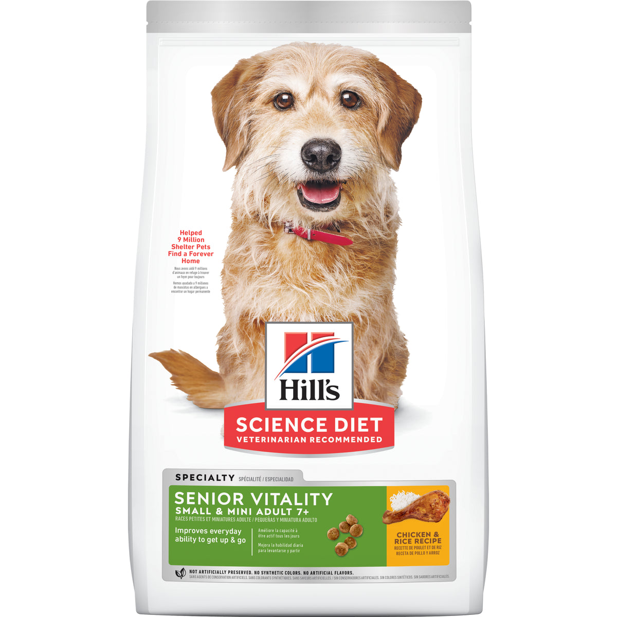 Hill's Science Diet Senior Vitality Small & Mini dog food bag front