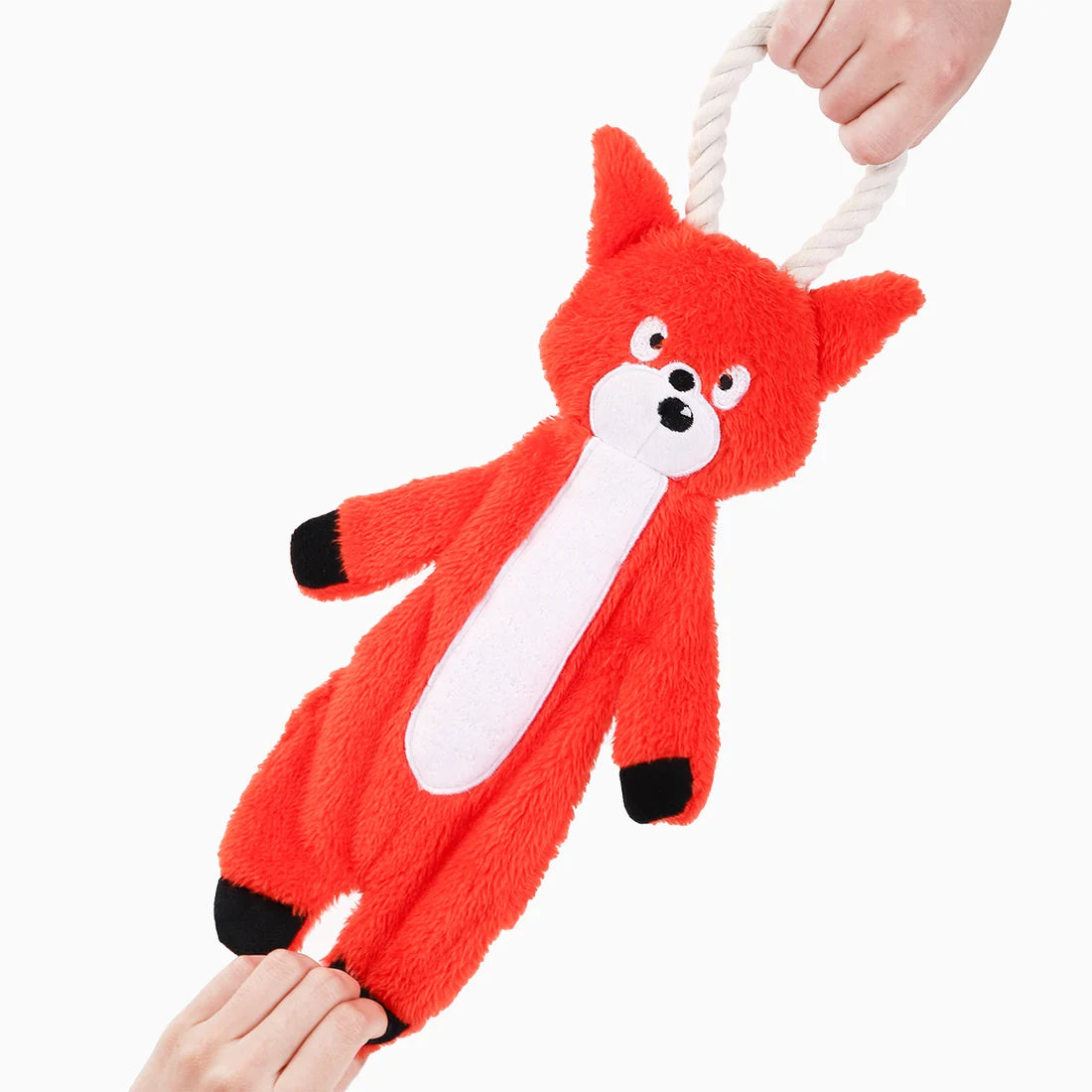 Hugsmart Jumbo Animal Fox Dog Toy – tug play action