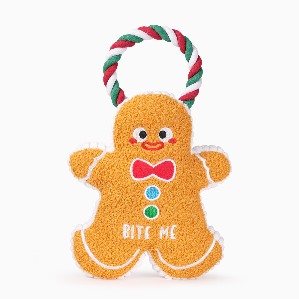 Hugsmart Happy Woofmas Gingerbread Man Dog Toy – festive Christmas plush