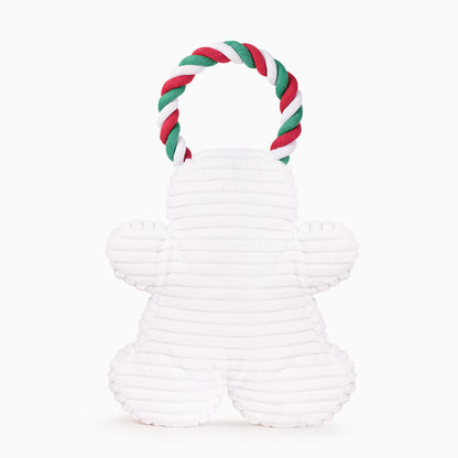 Hugsmart Happy Woofmas Gingerbread Man Dog Toy detail