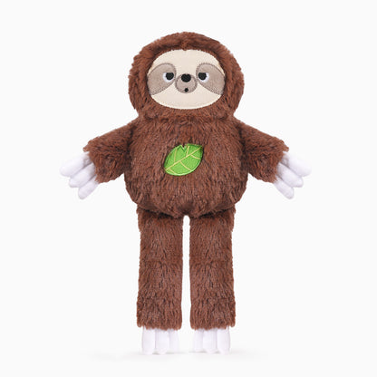Hugsmart Jungle Tails Sloth Dog Toy – Latexplus latex body with crinkle plush tail