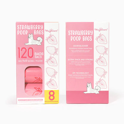 Hugsmart – Strawberry Poop Bags