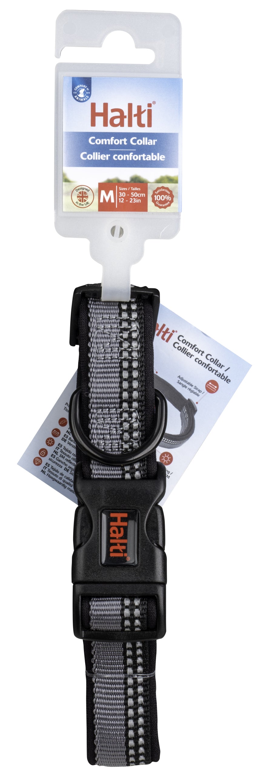 Halti Comfort Collar black retail packaging