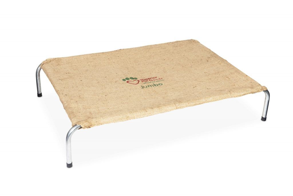 Superior Pet Hessian/Jute hammock dog bed on steel frame
