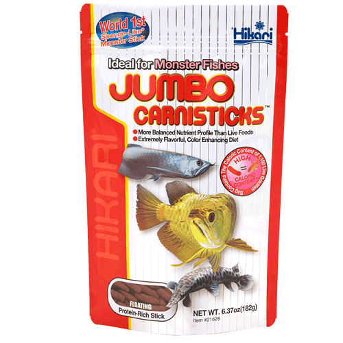 Hikari Jumbo Carnisticks fish food, product shot