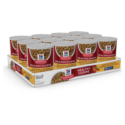 Hill's Science Diet Adult Healthy Cuisine Chicken and Carrots Stew 12 pack
