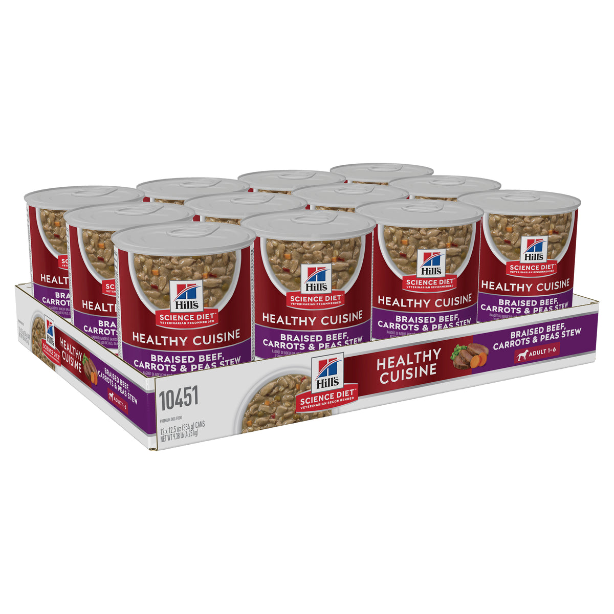 Hill's Science Diet Adult Healthy Cuisine Beef Carrots and Peas Stew 12 pack