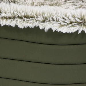 Base of the olive Snooza hooded bed with its non slip treatment