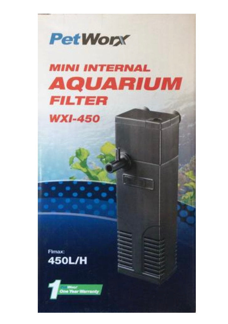 Pet Worx WXI-450 internal aquarium filter angle view