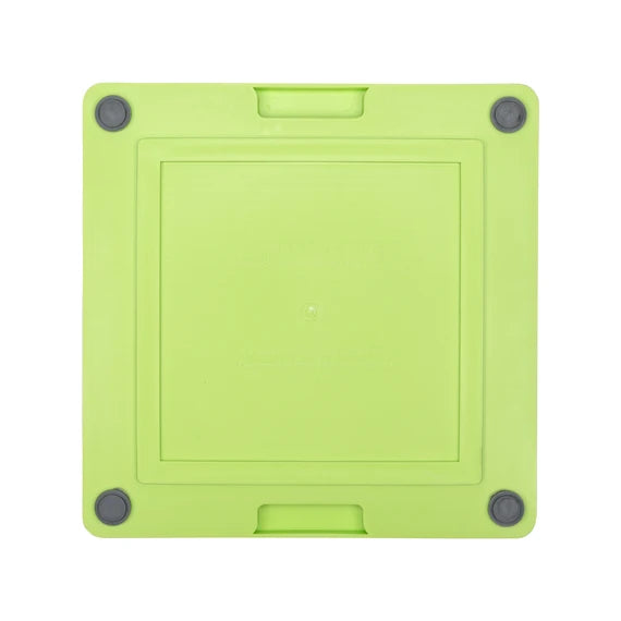 LickiMat Soother Tuff green mat with treat spread on surface