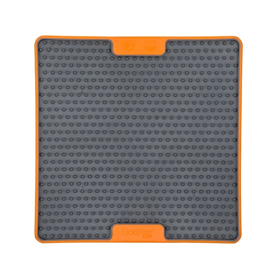 LickiMat Soother Tuff orange mat close-up of texture