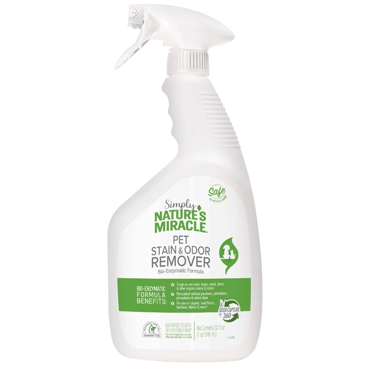 Simply Nature's Miracle Pet Stain & Odor Remover, 946mL bottle front