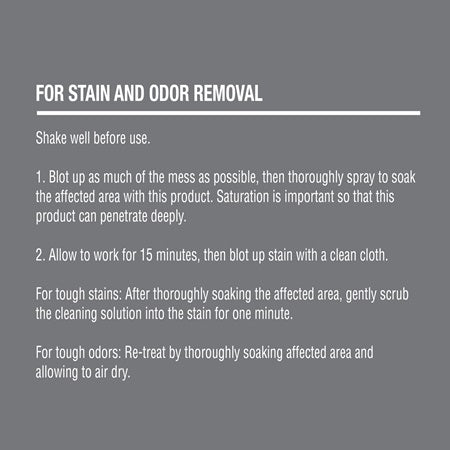 Simply Nature's Miracle Pet Stain & Odor Remover removing a stain