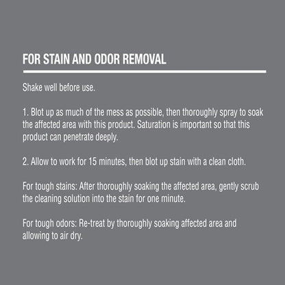 Simply Nature's Miracle Pet Stain & Odor Remover removing a stain