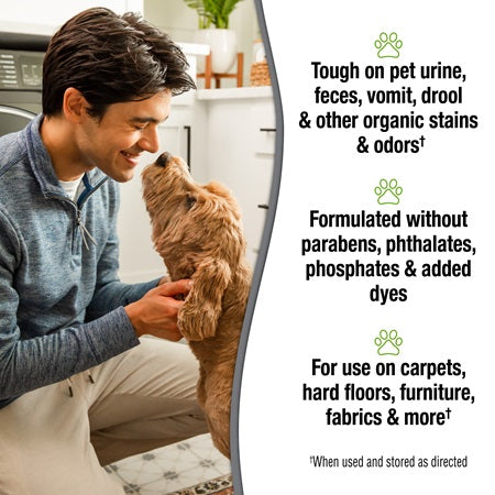 Simply Nature's Miracle Pet Stain & Odor Remover key benefits graphic